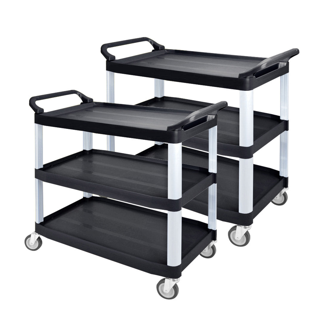 SOGA 2x 3 Tier Food Trolley Food Waste Cart Food Utility Mechanic Kitchen Small