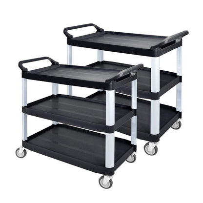 SOGA 2x 3 Tier Food Trolley Food Waste Cart Food Utility Mechanic Kitchen Small