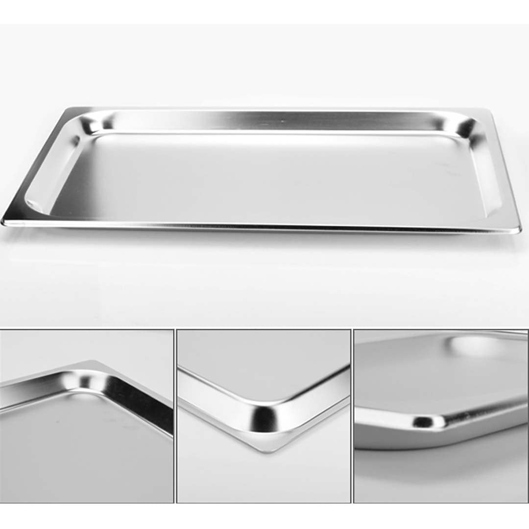 SOGA 6X Gastronorm GN Pan Full Size 1/1 GN Pan 4cm Deep Stainless Steel Tray with Lid