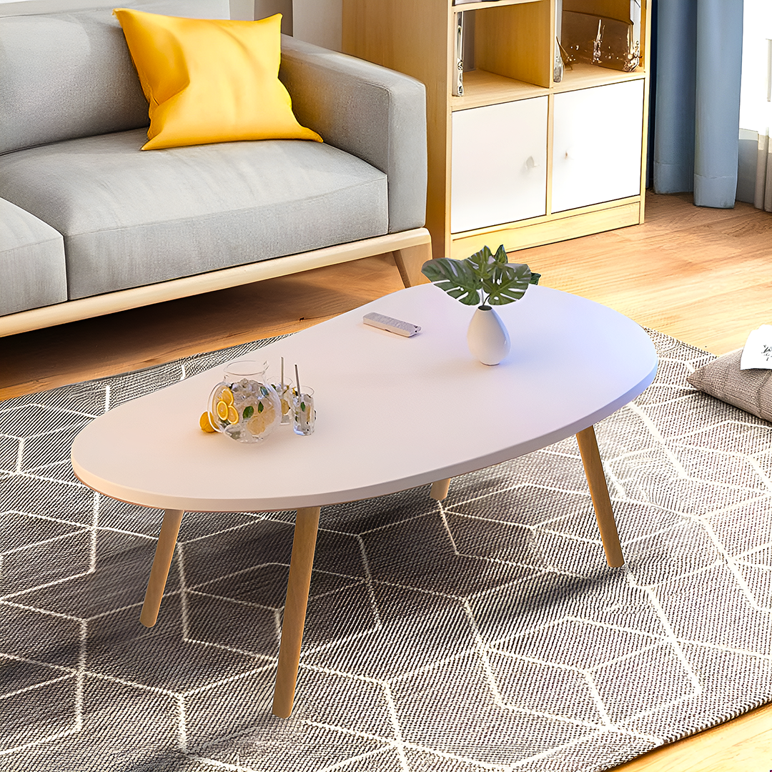 SOGA 2X 80x40cm White Living Room Nordic Coffee Table Simple Modern Home Style