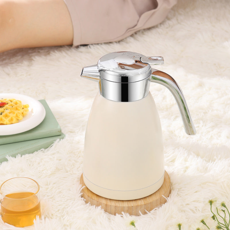 SOGA 2.2L Stainless Steel Insulated Water Bottle Vacuum Flask Water Coffee Jug Thermal White