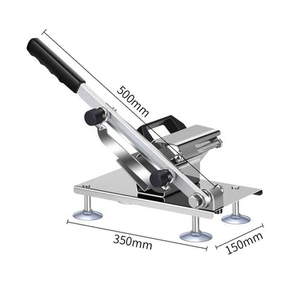 SOGA 2X Manual Frozen Meat Slicer Handle Meat Cutting Machine 18/10 Commercial Grade Stainless Steel
