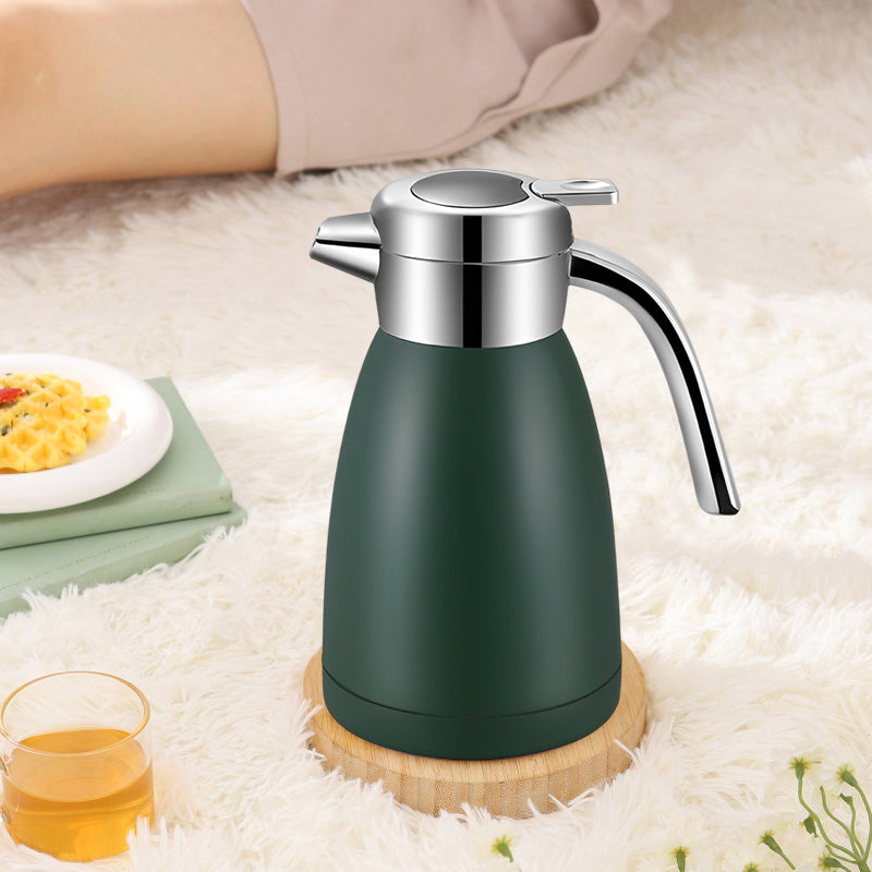 SOGA 2.2L Stainless Steel Water Bottle Insulated Vacuum Flask Coffee Jug Thermal Green