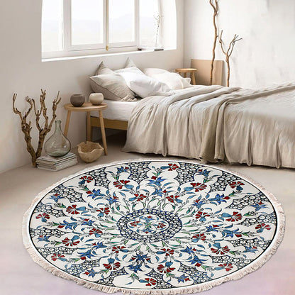 SOGA 2X 120cm Mandala Round Area Thick Anti-slip Doormat, Home Decor