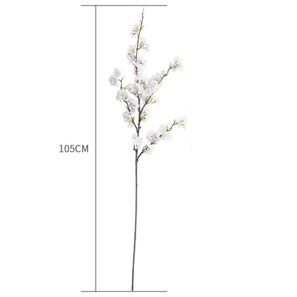 SOGA 67cm Green Glass Tall Floor Vase with 10pcs White Artificial Fake Flower Set