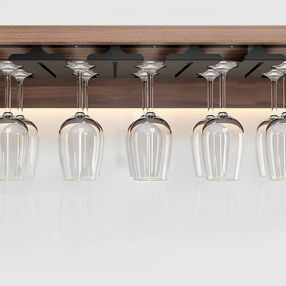 SOGA 2X 64cm Wine Glass Holder Hanging Stemware Storage Organiser Kitchen Bar Restaurant Decoration
