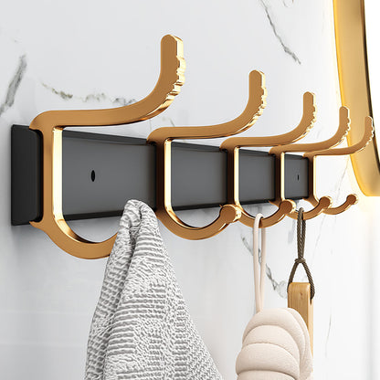 SOGA 2X 41cm Wall Mounted Towel Rack Space-Saving Hanger Organiser with Durable Hooks