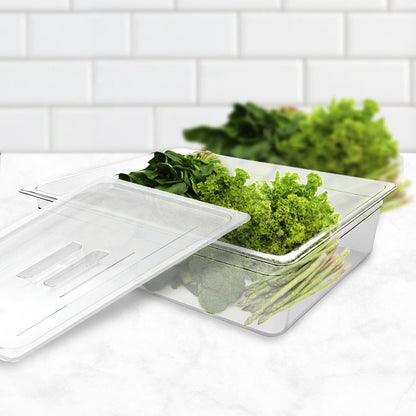 SOGA 150mm Clear Gastronorm GN Pan 1/1 Food Tray Storage with Lid