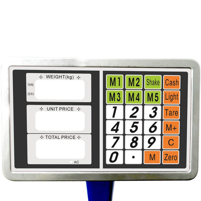 SOGA 2X  300kg Electronic Digital Platform Scale Computing Shop Postal Weight Blue