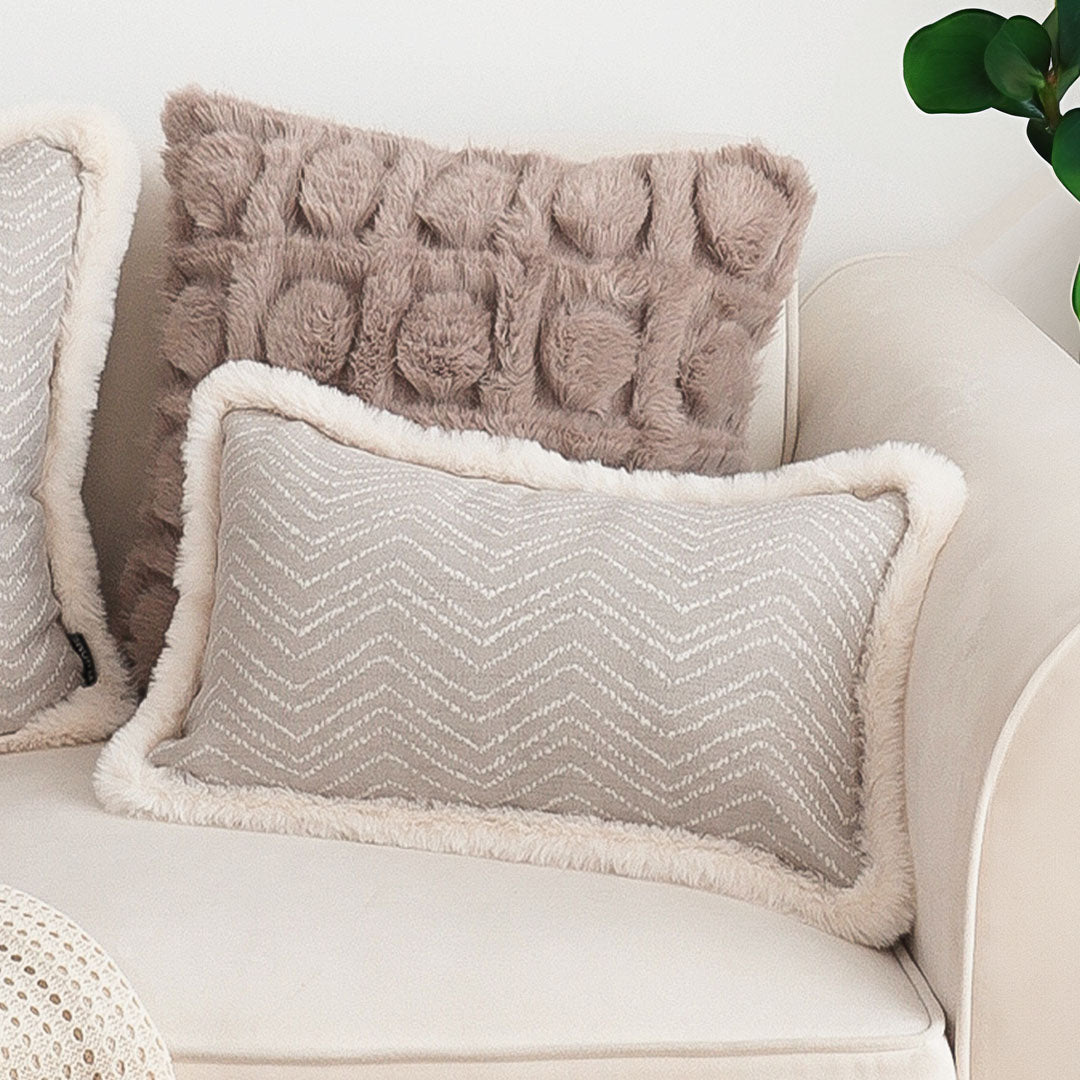 SOGA 2X 30cm  Wabi-sabi Cushion Herringbone Lumbar Throw Pillow