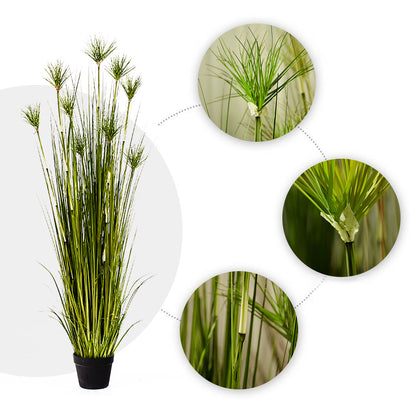 SOGA 2X 150cm Green Artificial Indoor Potted Papyrus Plant Tree Fake Simulation Decorative