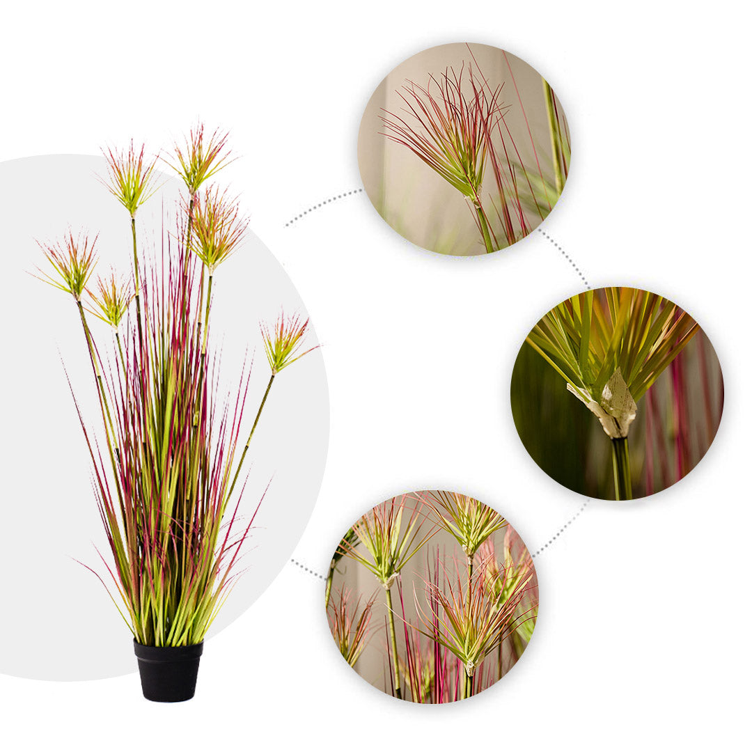 SOGA 2X 120cm Green Artificial Indoor Potted Papyrus Plant Tree Fake Simulation Decorative