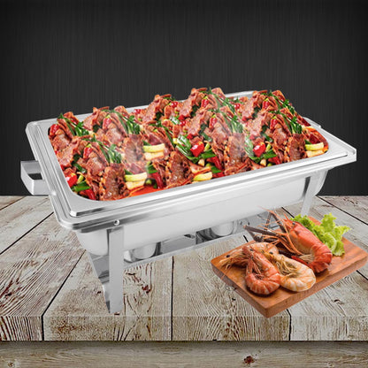 SOGA Stainless Steel Chafing Food Warmer Catering Dish 9L Full Size