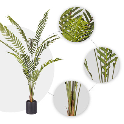 SOGA 240cm Artificial Green Rogue Hares Foot Fern Tree Fake Tropical Indoor Plant Home Office Decor
