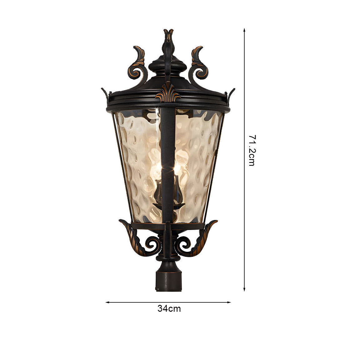 Vintage Lantern 71.2cm Wall Lamp Modern Aluminum & Glass Wall Light Classic Outdoor Sconce Decorative Exterior Lighting