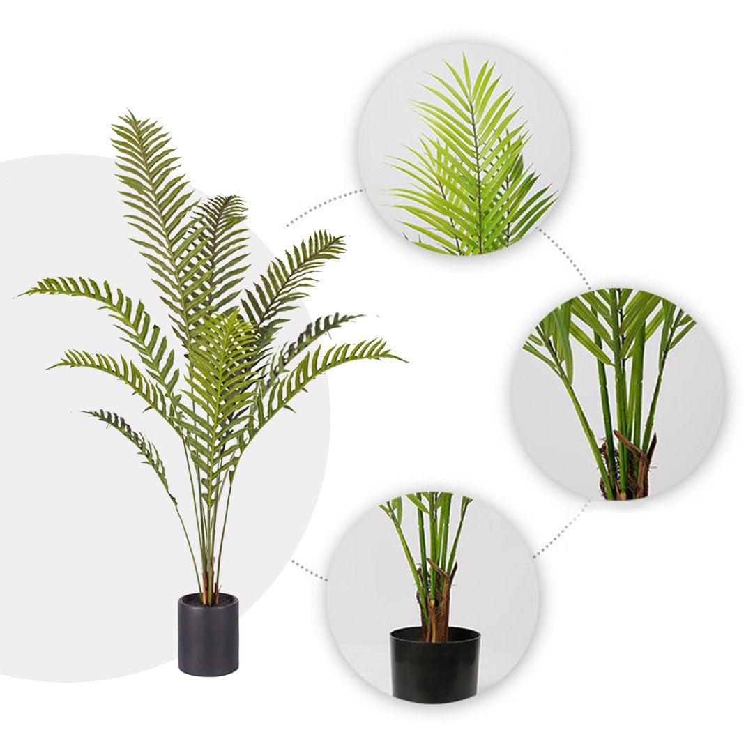 SOGA 2X 160cm Green Artificial Indoor Rogue Areca Palm Tree Fake Tropical Plant Home Office Decor
