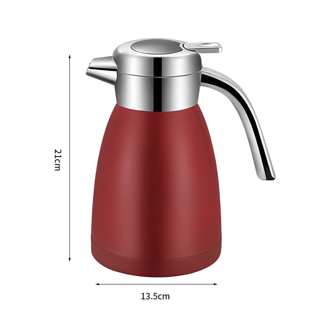 SOGA 2X 1.2LStainless Steel Water Bottle Insulated Vacuum Flask Coffee Jug Thermal Red