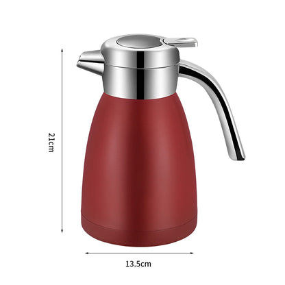 SOGA 2X 1.2LStainless Steel Water Bottle Insulated Vacuum Flask Coffee Jug Thermal Red