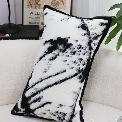 SOGA 2X 35cm Throw Pillow  Black and White Leopard Thick Premium Polyester Fiber for Home Decor