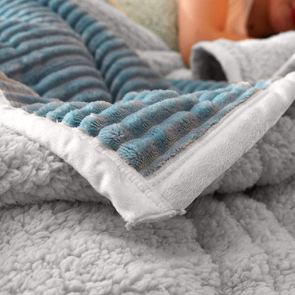 SOGA 2X Throw Blanket Warm Cozy Double Sided Thick Flannel Coverlet Fleece Bed Sofa Comforter