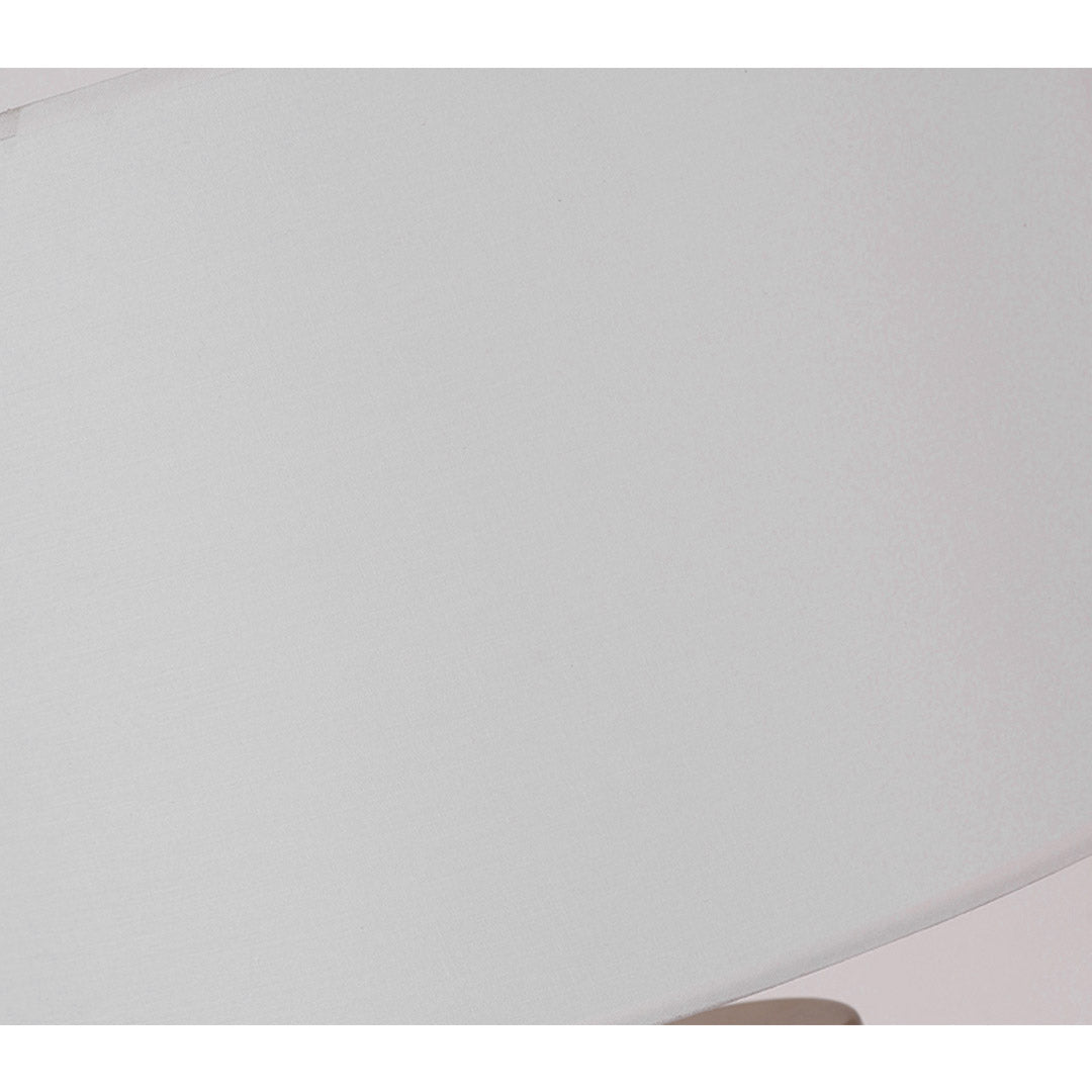 SOGA 60cm White Marble Bedside Modern Desk Table Lamp Living Room Shade with Cylinder Base