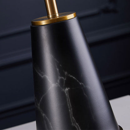 SOGA 4X 68cm Black Marble Bedside Desk Table Lamp Living Room Shade with Cone Shape Base