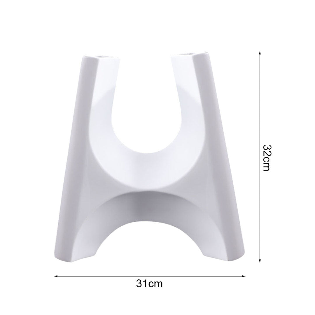 SOGA 2X 31x32cm Ornament Modern Minimalist Bottle Holder Stylish Cylindrical Stand and Plant Pots for Home Décor