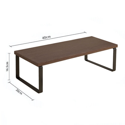 SOGA 2X 40cm Black Computer Monitor Heightening Stand Desktop Support Station Rack