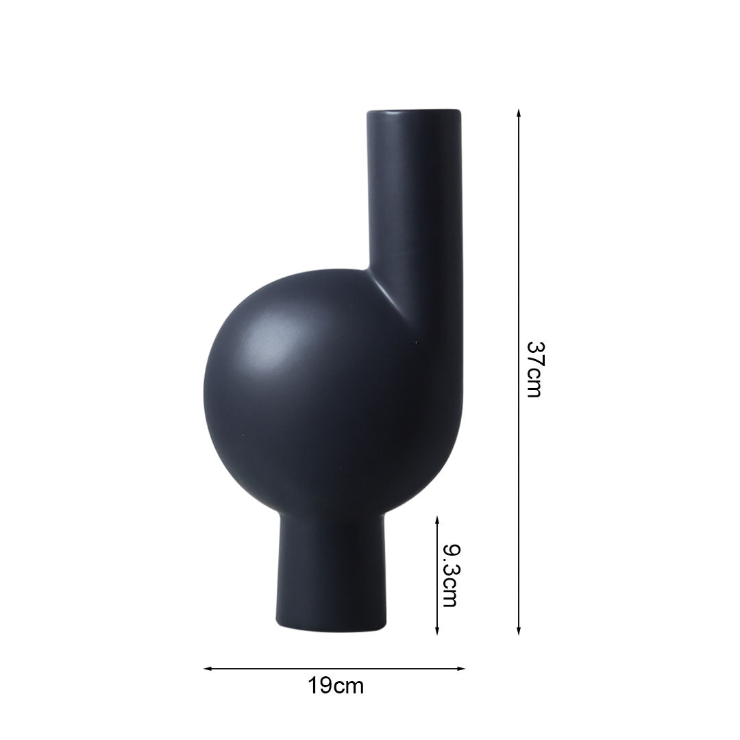 SOGA 19x37cm Large Ornament a modern abstract vase decorative object unique shape with narrow neck for Home Decor