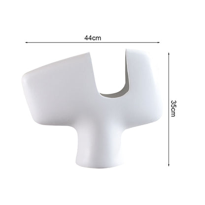 SOGA 44x35cm Ornament Modern Curved Decorative Vase Sculptural Accent for Unique Arrangements Home Decor