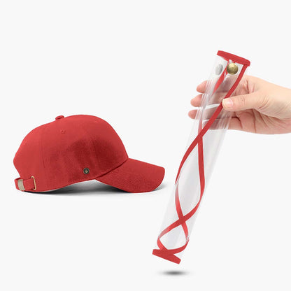 Outdoor Protection Hat Anti-Fog Pollution Dust Protective Cap Full Face HD Shield Cover Kids Red