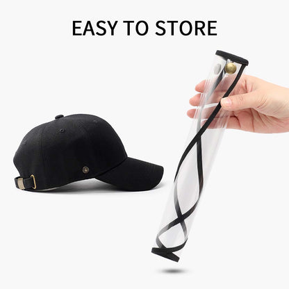 10X Outdoor Protection Hat Anti-Fog Pollution Dust Protective Cap Full Face HD Shield Cover Adult Black/White