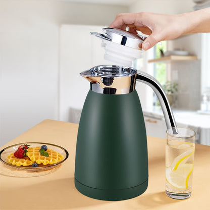 SOGA 2.2L Stainless Steel Water Bottle Insulated Vacuum Flask Coffee Jug Thermal Green
