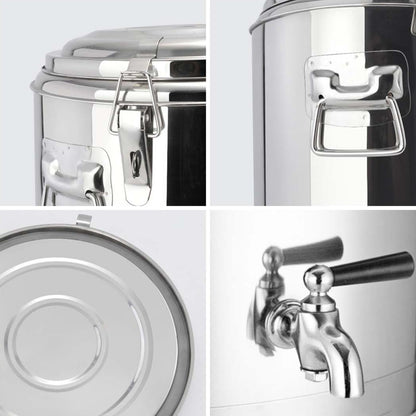 SOGA 2X 40L Stainless Steel Insulated Stock Pot Hot & Cold Beverage Container