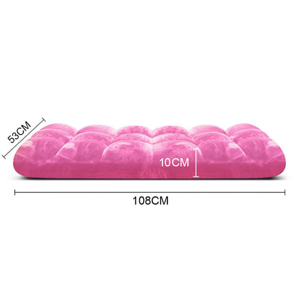 SOGA 2X Floor Recliner Folding Lounge Sofa Futon Couch Folding Chair Cushion Light Pink