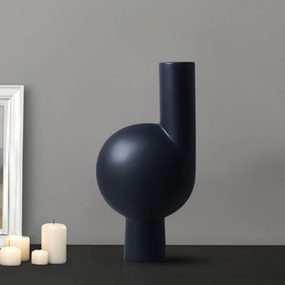 SOGA 19x37cm Large Ornament a modern abstract vase decorative object unique shape with narrow neck for Home Decor