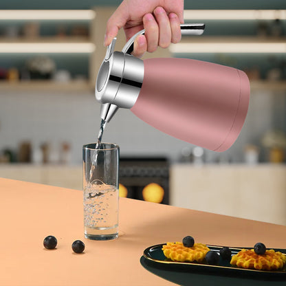 SOGA 2.2L Stainless Steel Insulated Water Bottle Vacuum Flask Water Coffee Jug Thermal Pink