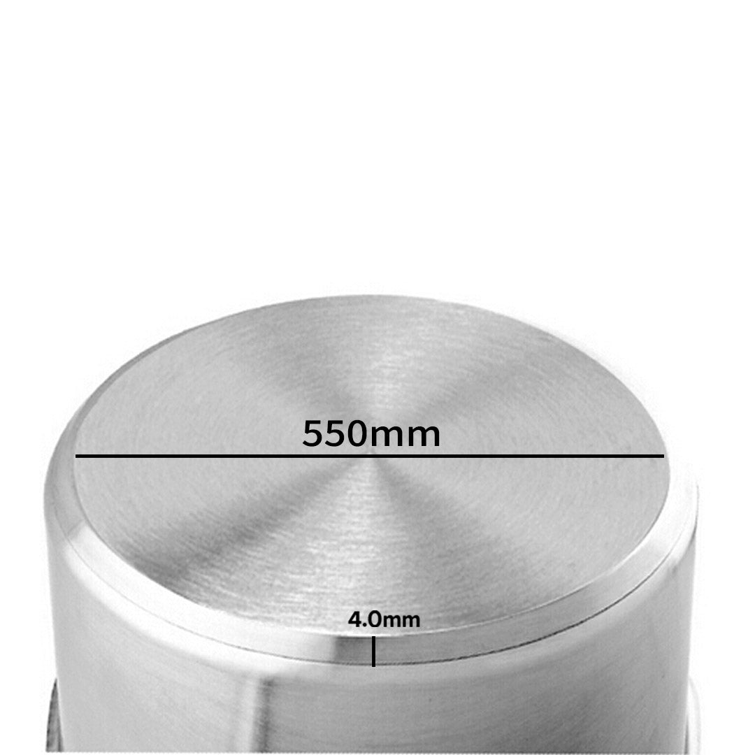 SOGA Stock Pot 130Lt 55CM Top Grade Thick Stainless Steel Stockpot 18/10