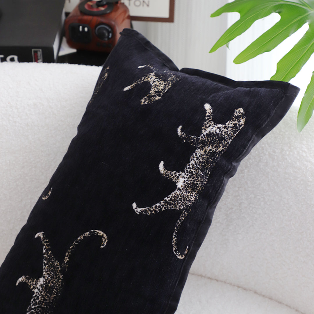 SOGA 2X 35cm Black Throw Pillow Elegant Decorative Cushion Living Room Modern Home Decor
