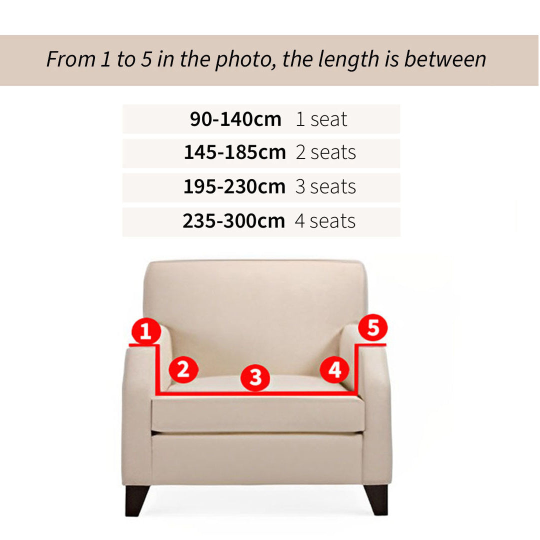 SOGA 1-Seater Checkered Sofa Cover Couch Protector High Stretch Lounge Slipcover Home Decor