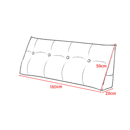 SOGA 2X 180cm Yellow Triangular Wedge Bed Pillow Headboard Backrest Bedside Tatami Cushion Home Decor