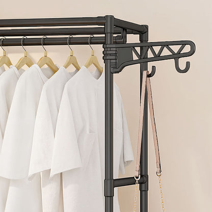 SOGA 2X 90x35cm Hanging Clothes Rack Storage w/ 4 Layer Organizer and Side Hooks