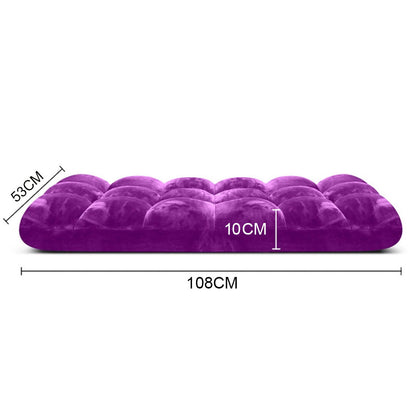 SOGA 4X Floor Recliner Folding Lounge Sofa Futon Couch Folding Chair Cushion Purple