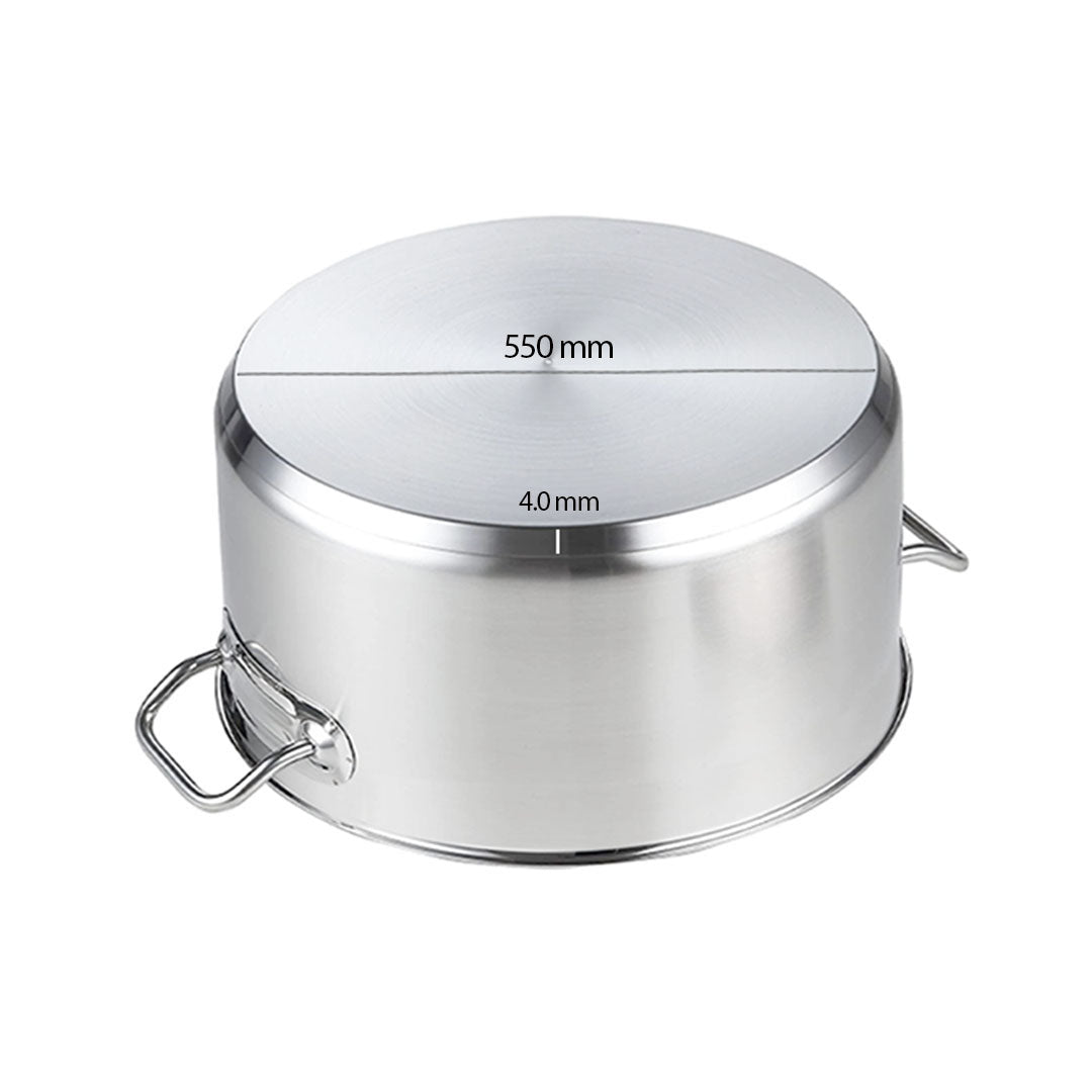 SOGA Stock Pot 83Lt Top Grade Thick Stainless Steel Stockpot 18/10