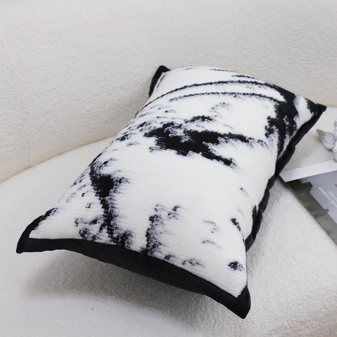 SOGA 2X 35cm Throw Pillow  Black and White Leopard Thick Premium Polyester Fiber for Home Decor