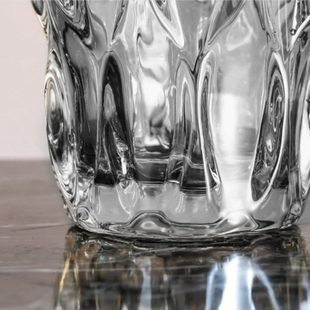 SOGA 30cm Glass Grey Vase Crystal VASE Thick Modern, Home Decor