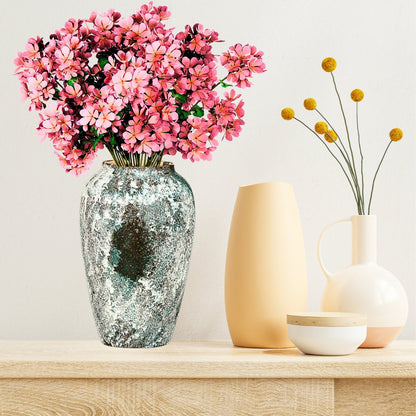 SOGA 30x19cm Green Medium Ceramic Flower Vase Elegant Living Room Home Decor