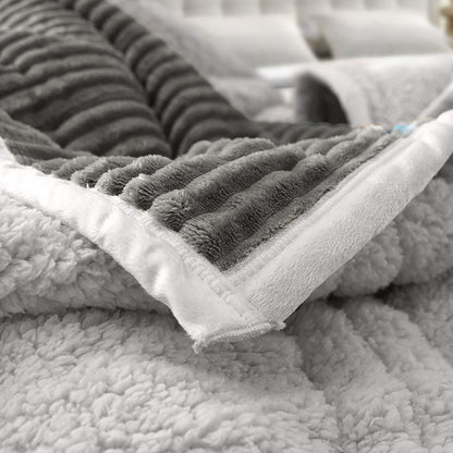 SOGA 2X Throw Blanket Warm Cozy Double Sided Thick Flannel Coverlet Fleece Bed Sofa Comforter