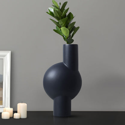 SOGA 2X 17x32cm Medium Ornament a Modern Abstract Vase Decorative Object Unique Shape with Narrow Neck for Home Decor