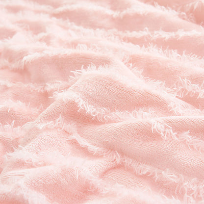 SOGA 2X Throw Blanket Warm Cozy Double Sided Thick Flannel Coverlet Fleece Bed Sofa Comforter Pink